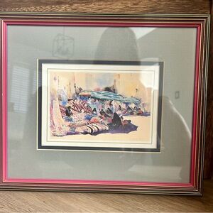 Ladies Suk Framed Artwork From Saudi Arabia By Spencer W. Tart
